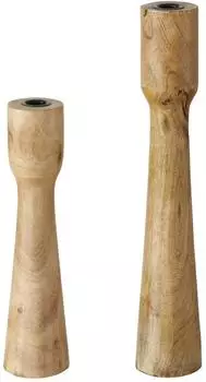 Boltze Caldeas Kerzenständer Holz, 2er-Set (2025155)
