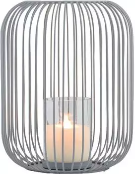 Marrakesch Orient & Mediterran Interior Windlicht Tesour Metall/Glas 27cm grau (di-1285a-gra)