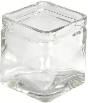 Creativ Company Kerzenglas quadratisch, 5,5x5,5cm, H: 5cm (55812)