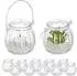 Relaxdays Teelichthalter Set 12er Glas transparent