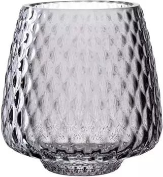 Leonardo GIULIA Teelichthalter Glas, grau, 10cm