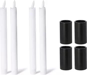 Novaliv Kerzenständer magnetisch 4er-Set 2,8x5cm schwarz (20428-20791)