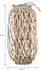 ECD Germany Laterne Ried Rattan mit Henkel & Glaseinsatz, 50xØ28cm (8719202648669)