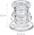 Relaxdays Stabkerzenhalter aus Glas, 6er-Set, transparent, 5,5x5,5cm (10045206)