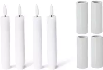 Novaliv Kerzenständer magnetisch 2,8x5cm weiß, 4er-Set (20431-20792-4x)