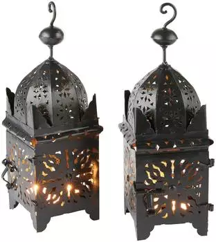 Marrakesch Orient & Mediterran Interior Laterne Frane orientalisch, 42cm, 2er-Set (le001-40-2er)