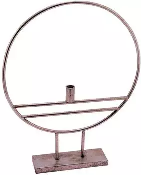 Spetebo Kerzenständer Ring XL, Aluminium, silber, 56x45cm (3416)