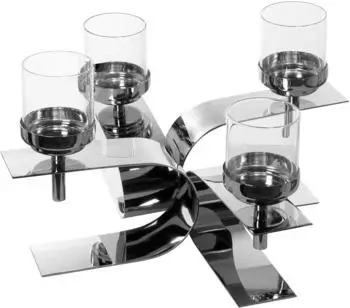 Fink PASSIONA Adventsleuchter 4-flammig, Aluminium, silber (7682631)