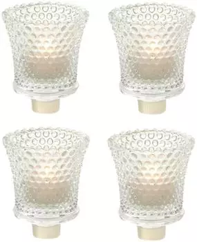 Spetebo Teelichthalter für Kerzenständer, Glas, 4er-Set (2786)