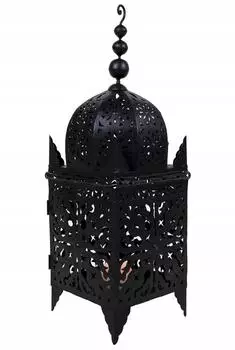 Marrakesch Orient & Mediterran Interior Laterne Frane orientalisch, Metall, schwarz, 80cm (le001-80)
