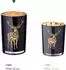 Edzard Fancy Teelichtglas, schwarz/gold, Hirsch-Motiv, 18cm (7164)