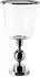 Fink SAMANTA Windlicht Kelchform, Aluminium/Glas, silber, 48x26cm