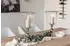 Fink SAMANTA Windlicht Kelchform, Aluminium/Glas, silber, 48x26cm