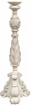 Biscottini International Kerzenständer Holz, antik-weiß, 90x30x30cm (L7400-B)