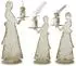 Loberon Chanler Kerzenständer 3er-Set, Eisen, antikweiß (18762-5-1)