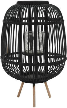vidaXL Standing Candle Holder Bamboo Black