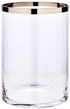 Edzard Windlicht Molly Kristallglas mit Platinrand Ø18x25 cm