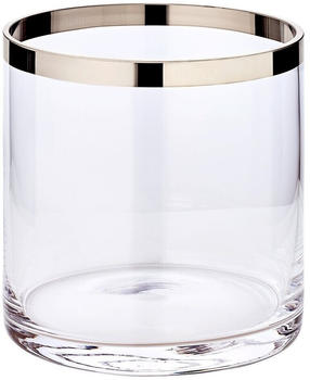 Edzard Windlicht Molly Kristallglas mit Platinrand Ø15x15 cm