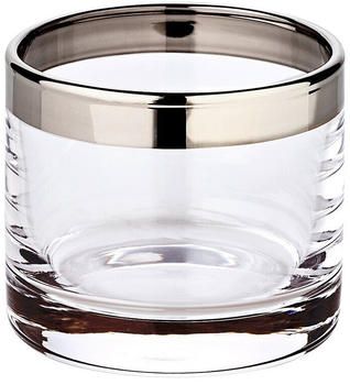 Edzard Windlicht Molly Kristallglas mit Platinrand Ø7x6 cm