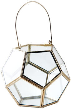 Aubry Gaspard Lantern glass and brass with handle