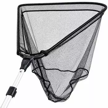 X2 Teleskop-Kescher, gummiert, faltbar, 40x40cm (RAVRP163)