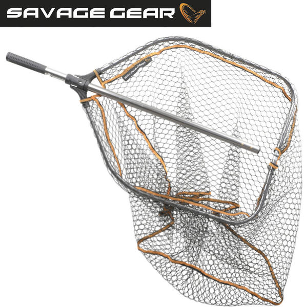 Savage Gear Pro Folding Rubber Large Mesh Landing Net XL