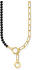 Thomas Sabo Collier aus Onyx-Beads und Gliederkette mit weißen Steinen (KE2193-177-11-L47V)