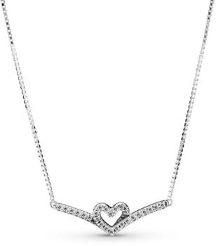 Pandora Sparkling Wishbone Heart Collier Necklace (399273C01)