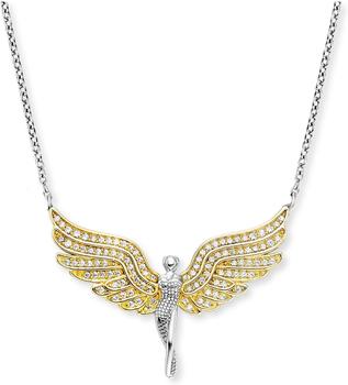 Engelsrufer Necklace Angel Gold with Zirconia (ERN-FLYANGEL-ZI-BIG)