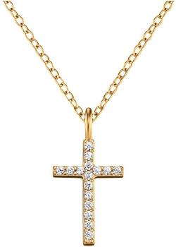 Engelsrufer Angel Whisperer silver with zirconia Cross gold plated Chain with Pendant (ERN-LILCROSS-ZI-G)
