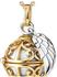 Engelsrufer Angel Whisperer Necklace Gold with Wing Pendant And Chime Mother-Of-Pearl White