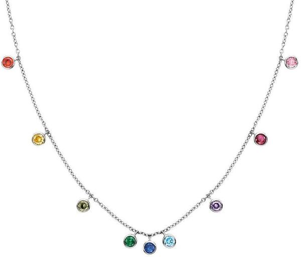 Engelsrufer Damen Halskette Moonlight Silber mit Zirkonia Multicolor (ERN-LILMOON-ZIM)