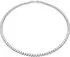 silber: Swarovski Matrix Tennis-Halskette Rundschliff