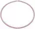 Rosa: Swarovski Matrix Tennis-Halskette Rundschliff