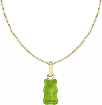 Thomas Sabo HARIBO Kette mit Goldb&auml;ren-Anh&auml;nger gr&uuml;n