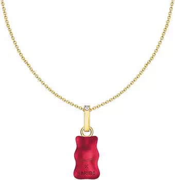 Thomas Sabo HARIBO Kette mit Goldb&auml;ren-Anh&auml;nger rot