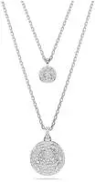 Ketten-Set SWAROVSKI "Sublima Round im Lagenlook", silber (metallfarben,