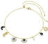 Swarovski Symbolica Halsband Kristallperle Mond Unendlichkeitssymbol Glücksklee Augensymbol und Hufeisen Blau Goldlegierungsschicht (5692164)