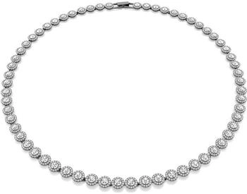 Swarovski Una Angelic Halskette Rundschliff Lang Weiß Rutheniert (5681057)