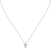 CHRIST Collier CHRIST Damen-Kette 375er Wei&szlig;gold 10 Diamant Kreuz goldfarben