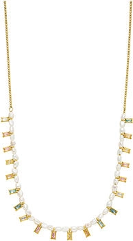 PURELEI Colorful Coral Perlenkette gold
