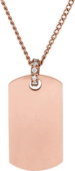 PURELEI Plate Charm Kette roségold