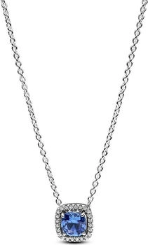 Pandora Sparkling Square Halo Blue 45 cm (393560C01-45)