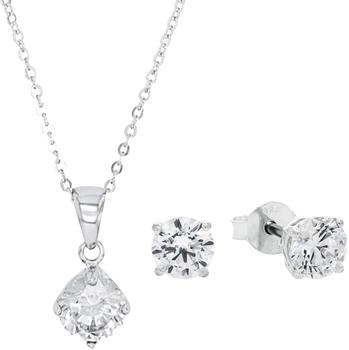 Amor Schmuckset Halskette und Ohrringe mit Zirkonia Silber 925 (9964963)