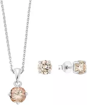 Amor Set mit Zirkonia Beige/Apricot/Champagner (9965199)