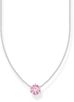 Thomas Sabo Kette mit pinkfarbenem Zirkonia-Anhänger (KE2210-051-9-L45V)
