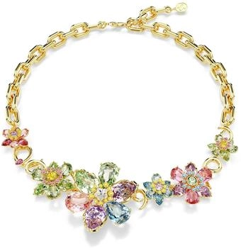 Swarovski Idyllia Halskette, Blume, Mehrfarbig, Goldlegierungsschicht (5709030)