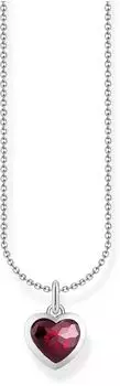Thomas Sabo Kette mit dunkelrotem Herz-Anhänger Silber (KE2268-051-10)