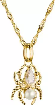 Thomas Sabo Kette True Romance Spinne Perle 18k Vergoldung (KE2351-445-14)