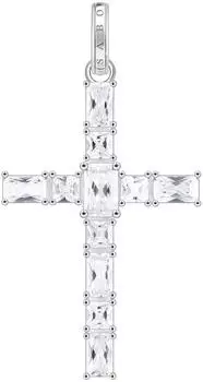 Thomas Sabo Kreuzanhänger mit weißen Steinen Silber (PE939-051-14)